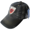 Washed Jeans Cap mit Applique # 06